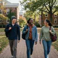 Students on campus