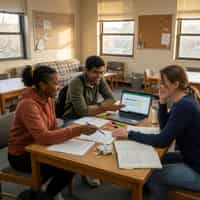 Students studying together